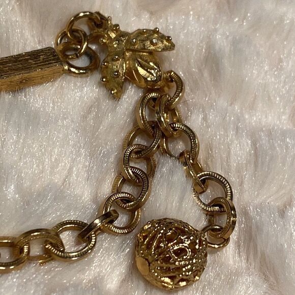 Bars Filagree Balls and A Ladybug Necklace - Picture 5 of 12